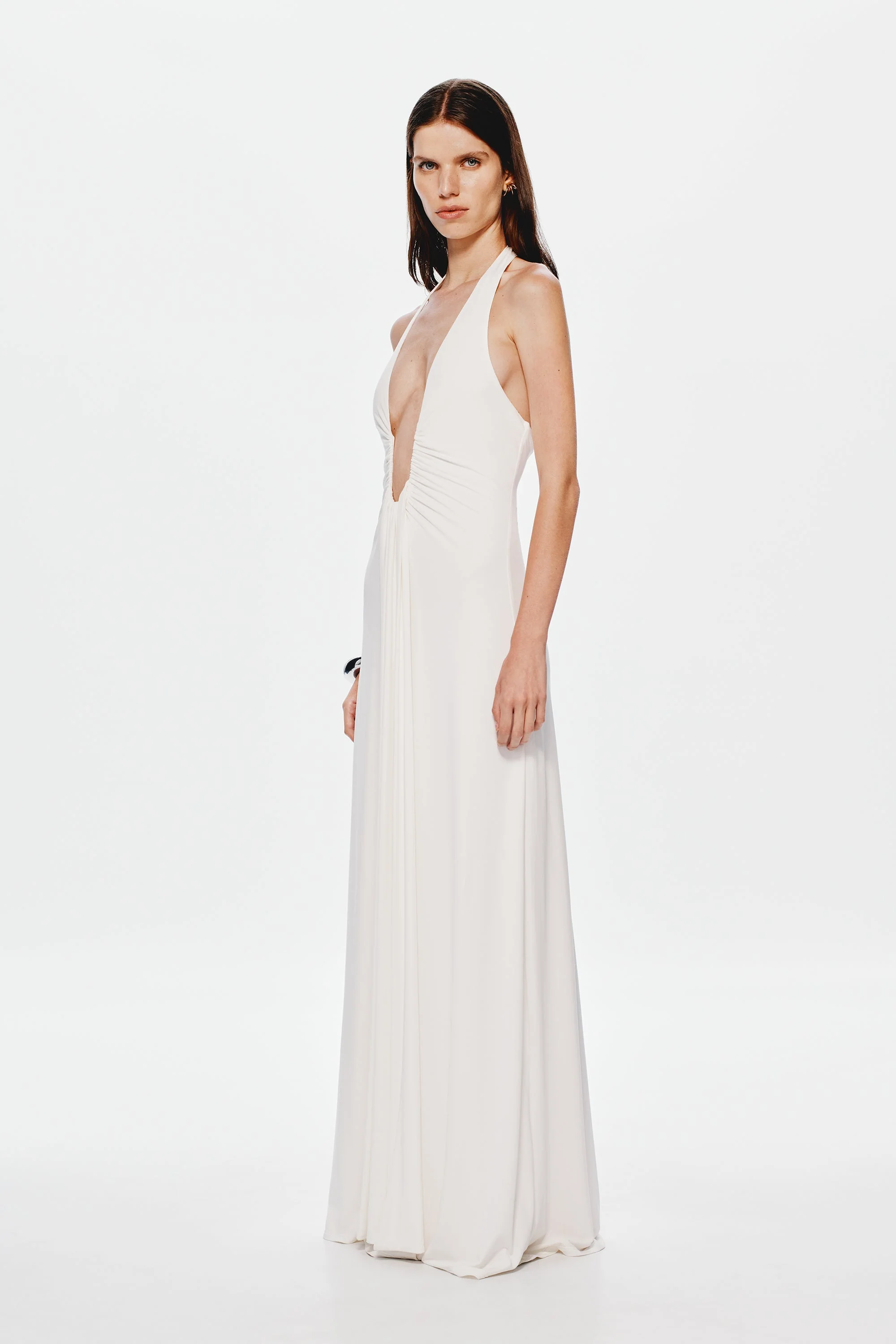 Jennifer Cupro Maxi Dress - White - Image 6