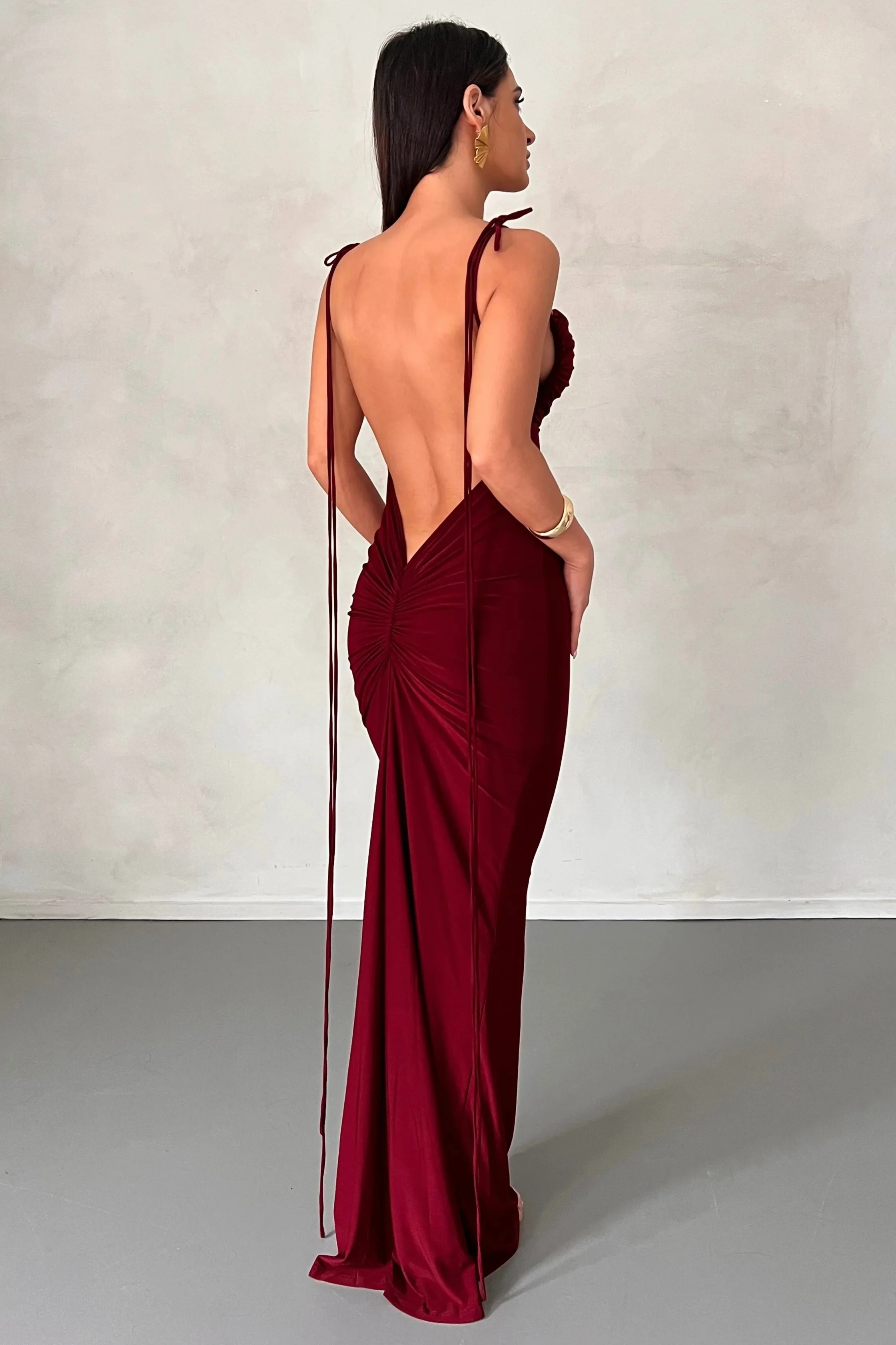 Jiani Gown - Wine - Image 2