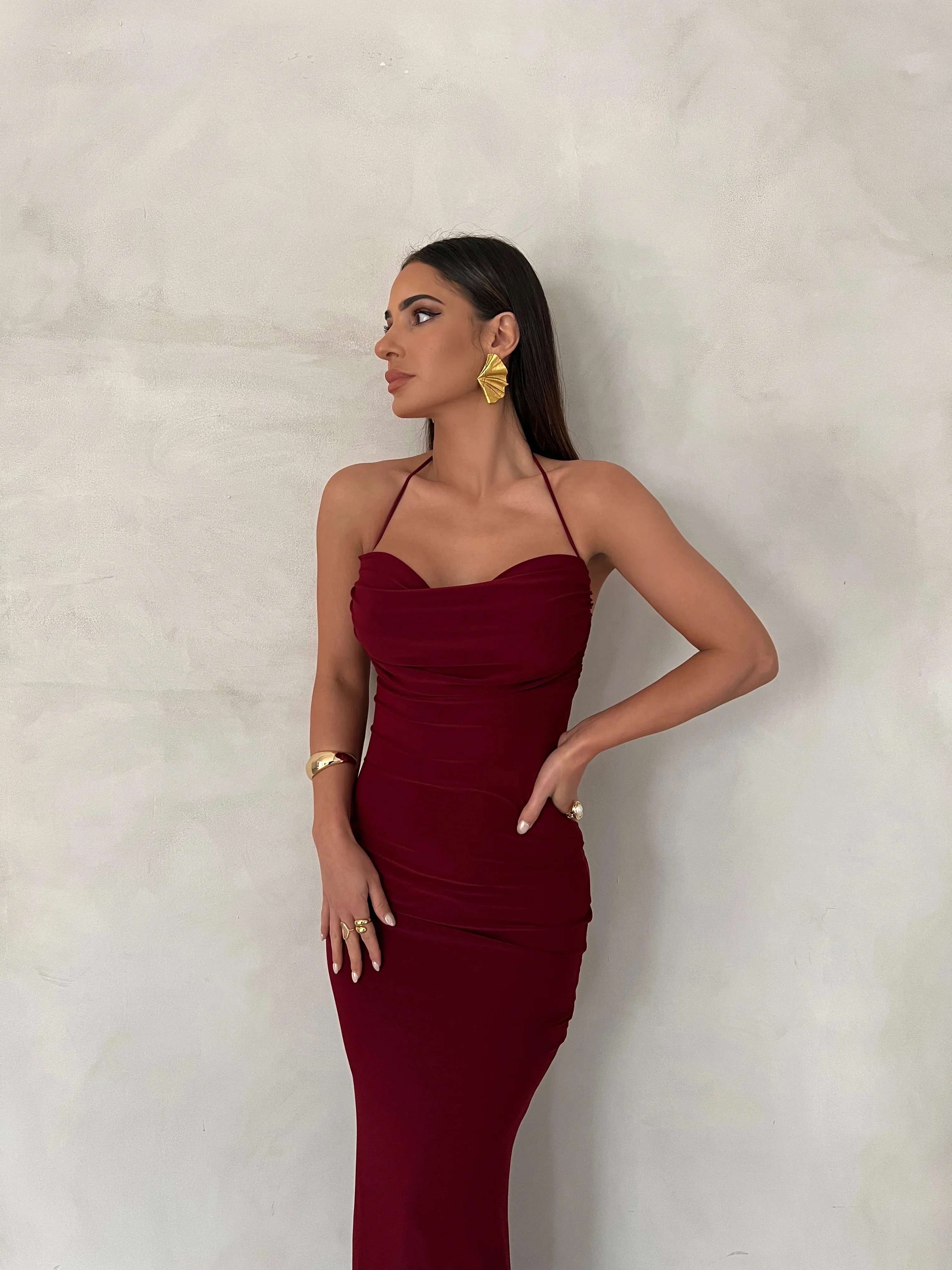 Jiani Gown - Wine - Image 5