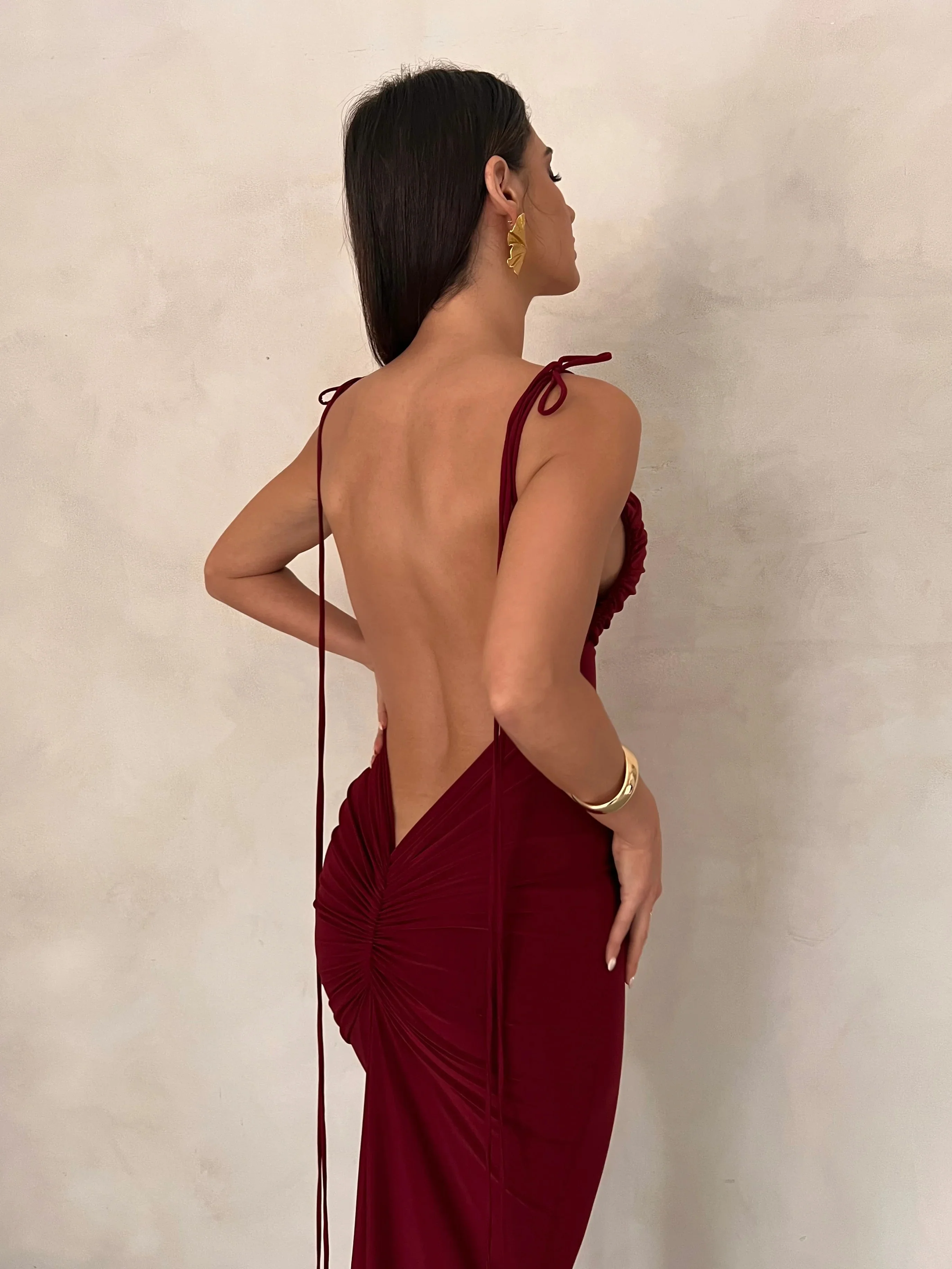 Jiani Gown - Wine - Image 6