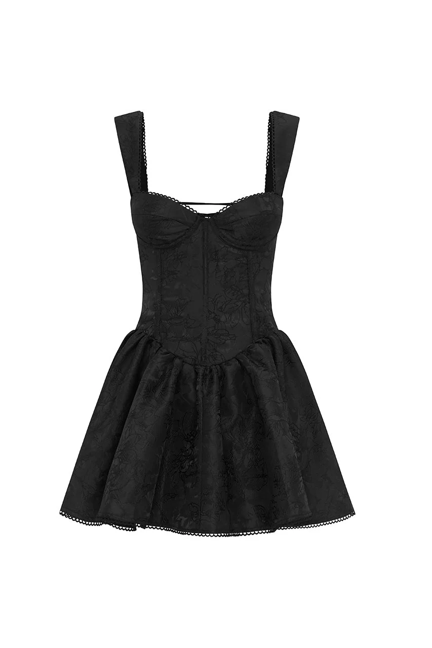 Joelle Mini Dress - Black - Image 3