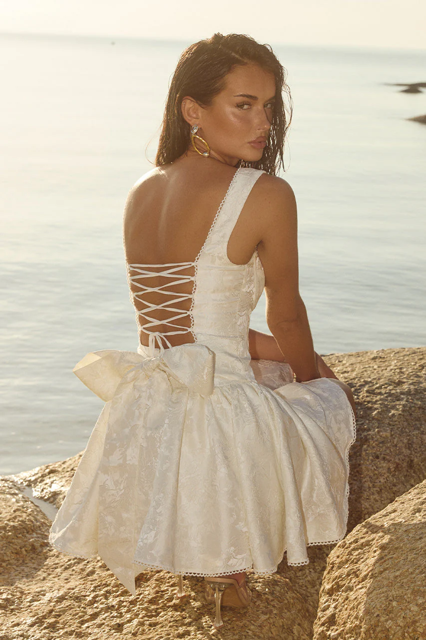 Joelle Mini Dress - Ivory - Image 2