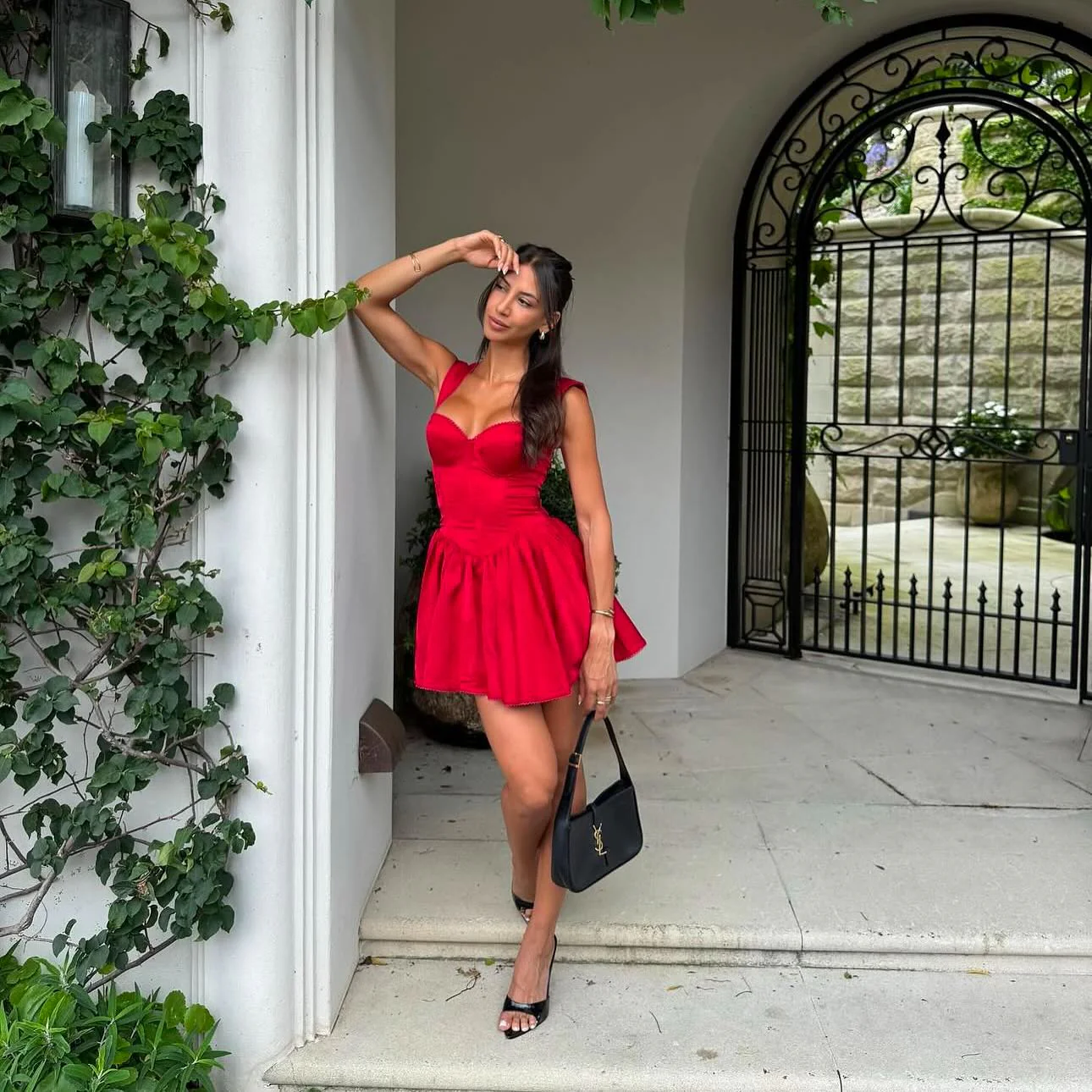 Joelle Mini Dress - Red - Image 4