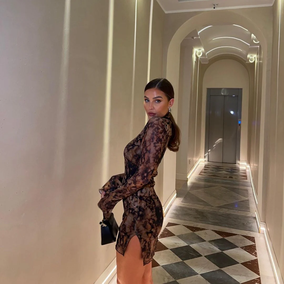 Jordy Mini Dress - Stone - Image 2