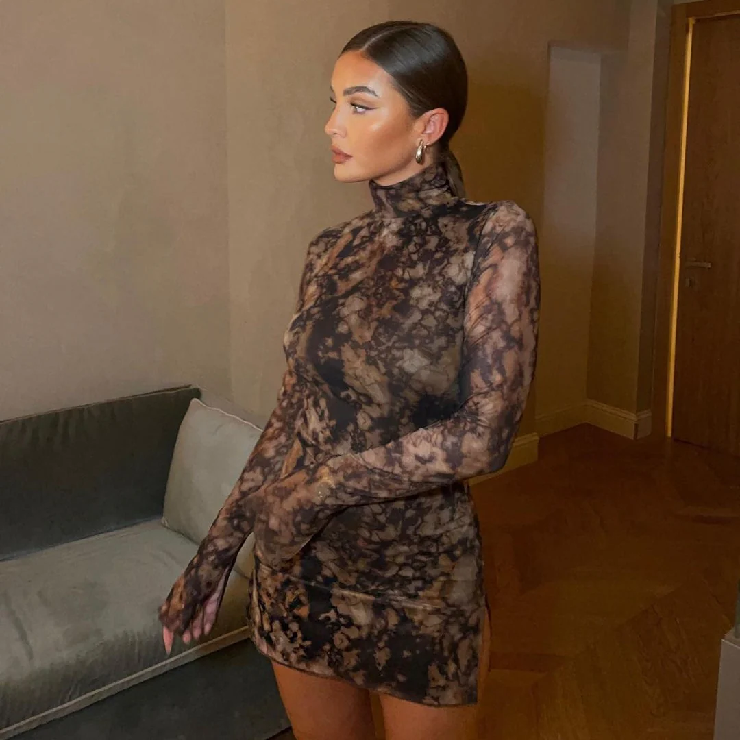 Jordy Mini Dress - Stone - Image 7