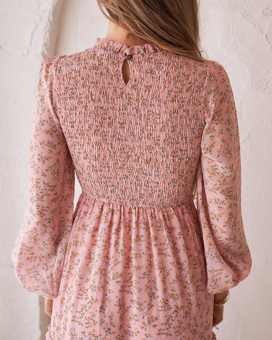 Juniper Shirred Dress - Blush - Image 5