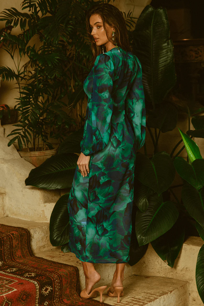 Karlita Midi Dress - Green - Image 4