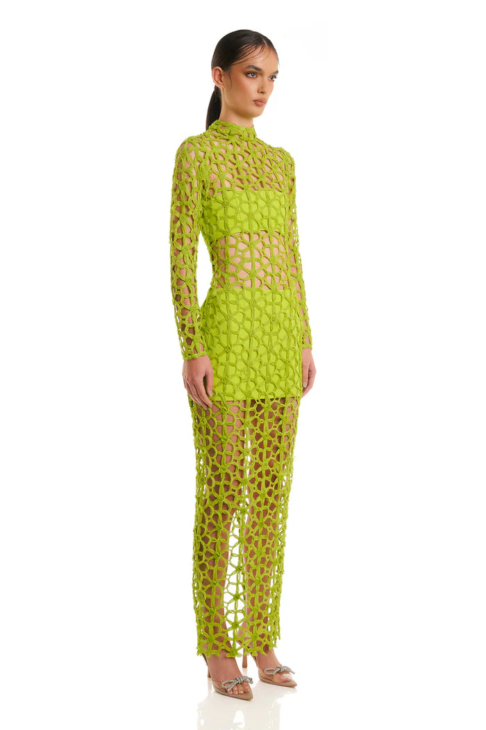 Kallum Dress - Lime - Image 5