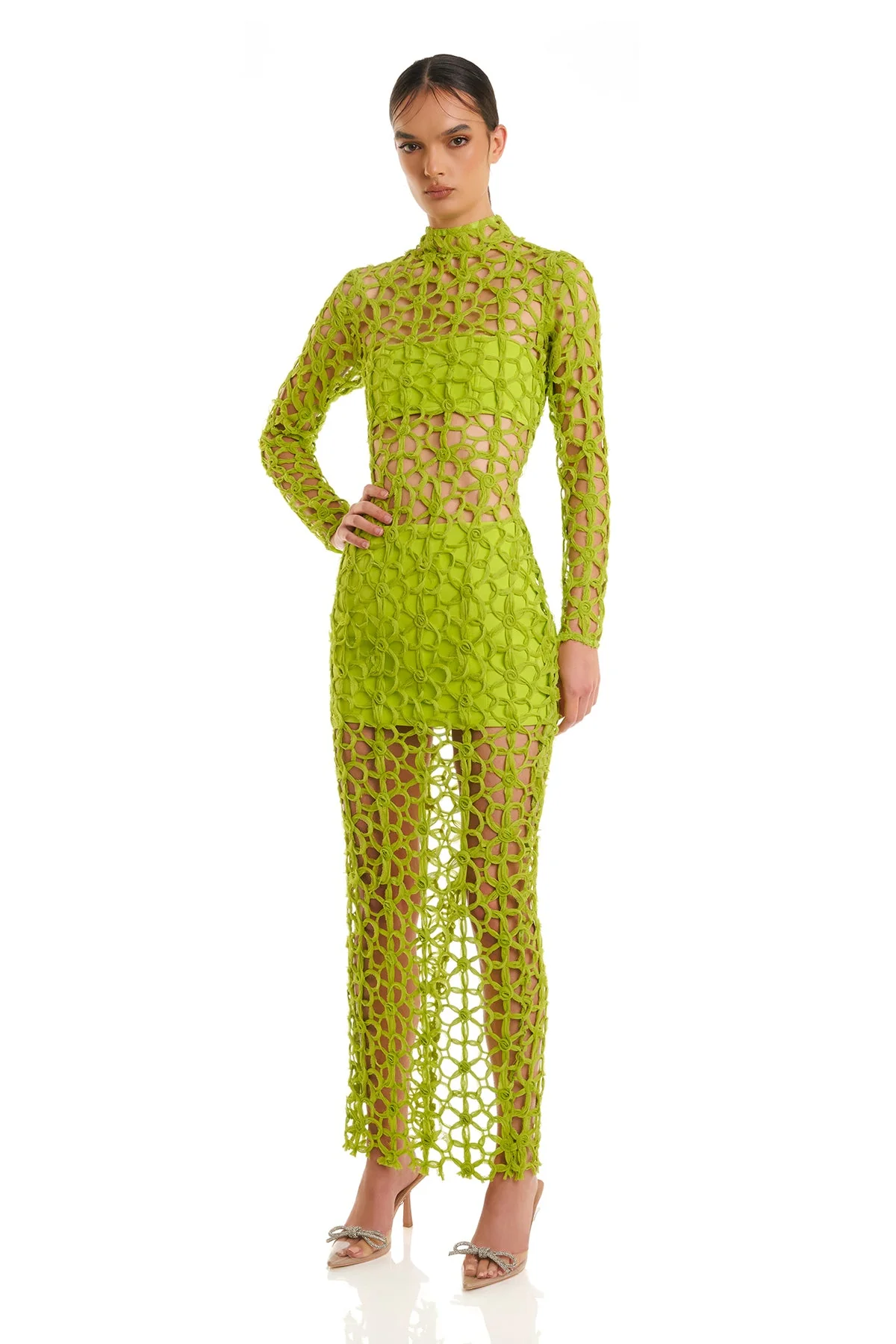 Kallum Dress - Lime - Image 7