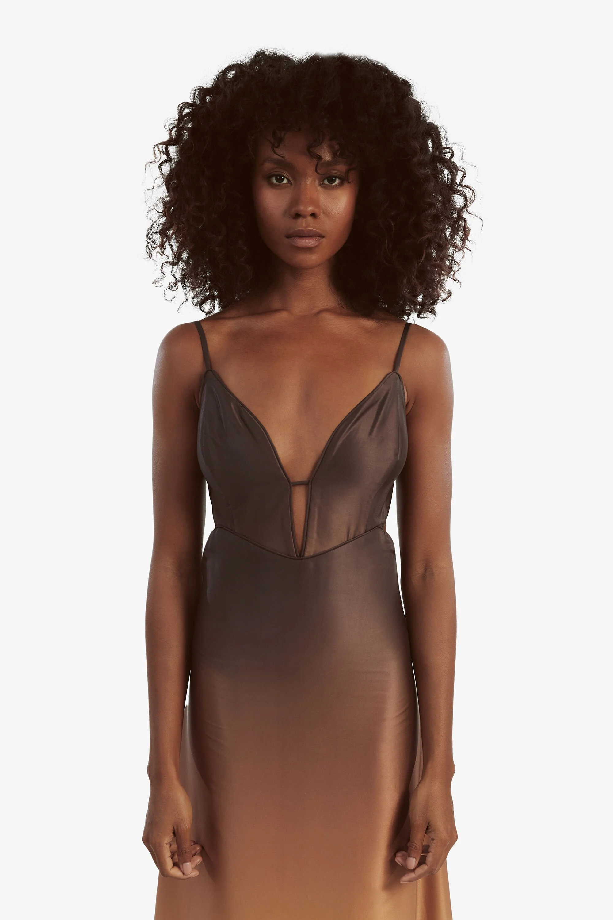 Karlotta Slip Dress - Brown Ombre - Image 4