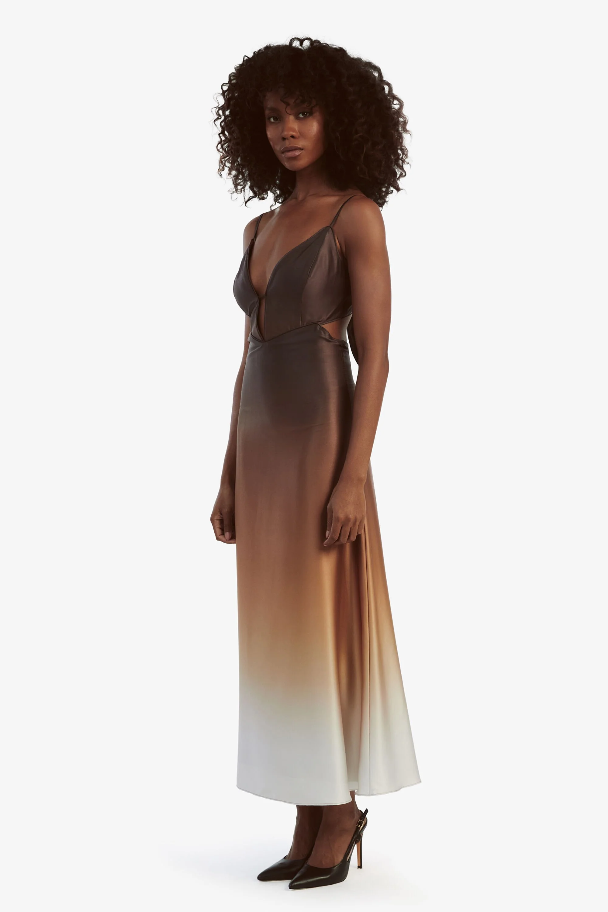Karlotta Slip Dress - Brown Ombre - Image 6
