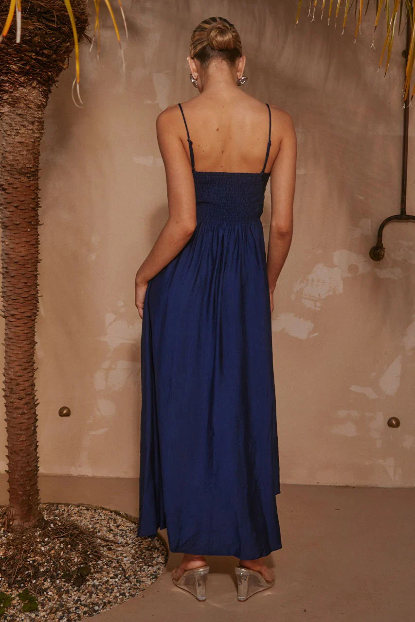 Kelani Luxe Midi Dress - Navy - Image 2