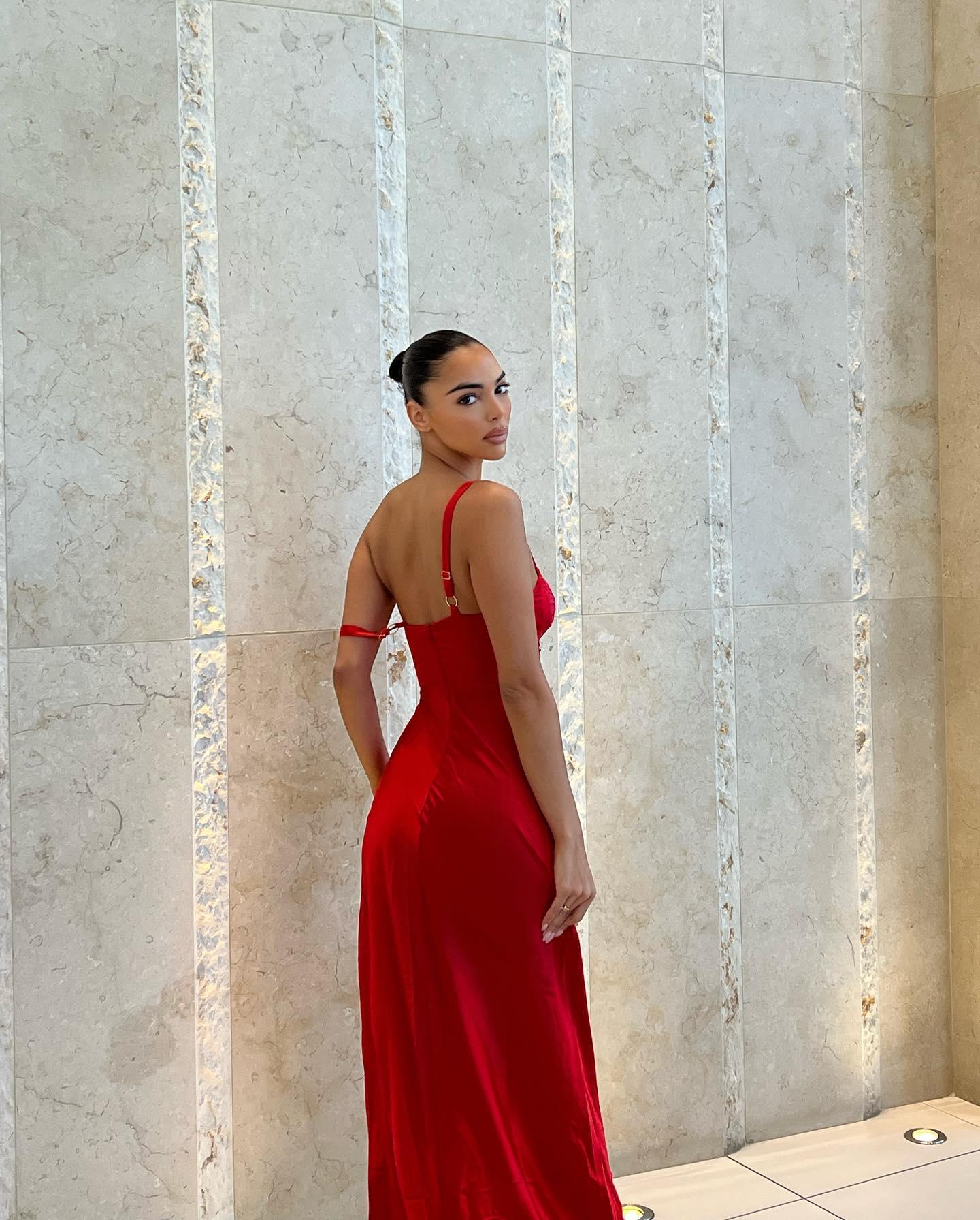Kelsey Midi Dress - Red - Image 6
