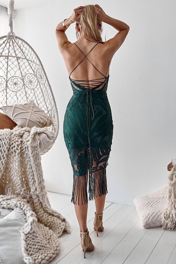 Khaleesi Dress - Emerald Green - Image 4