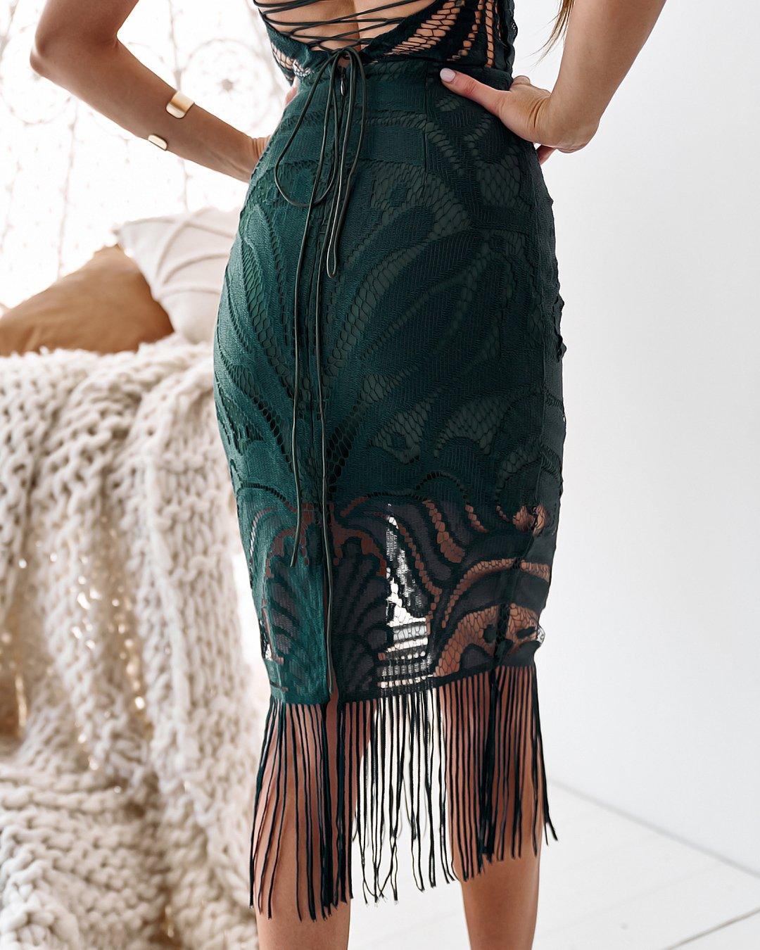 Khaleesi Dress - Emerald Green - Image 5