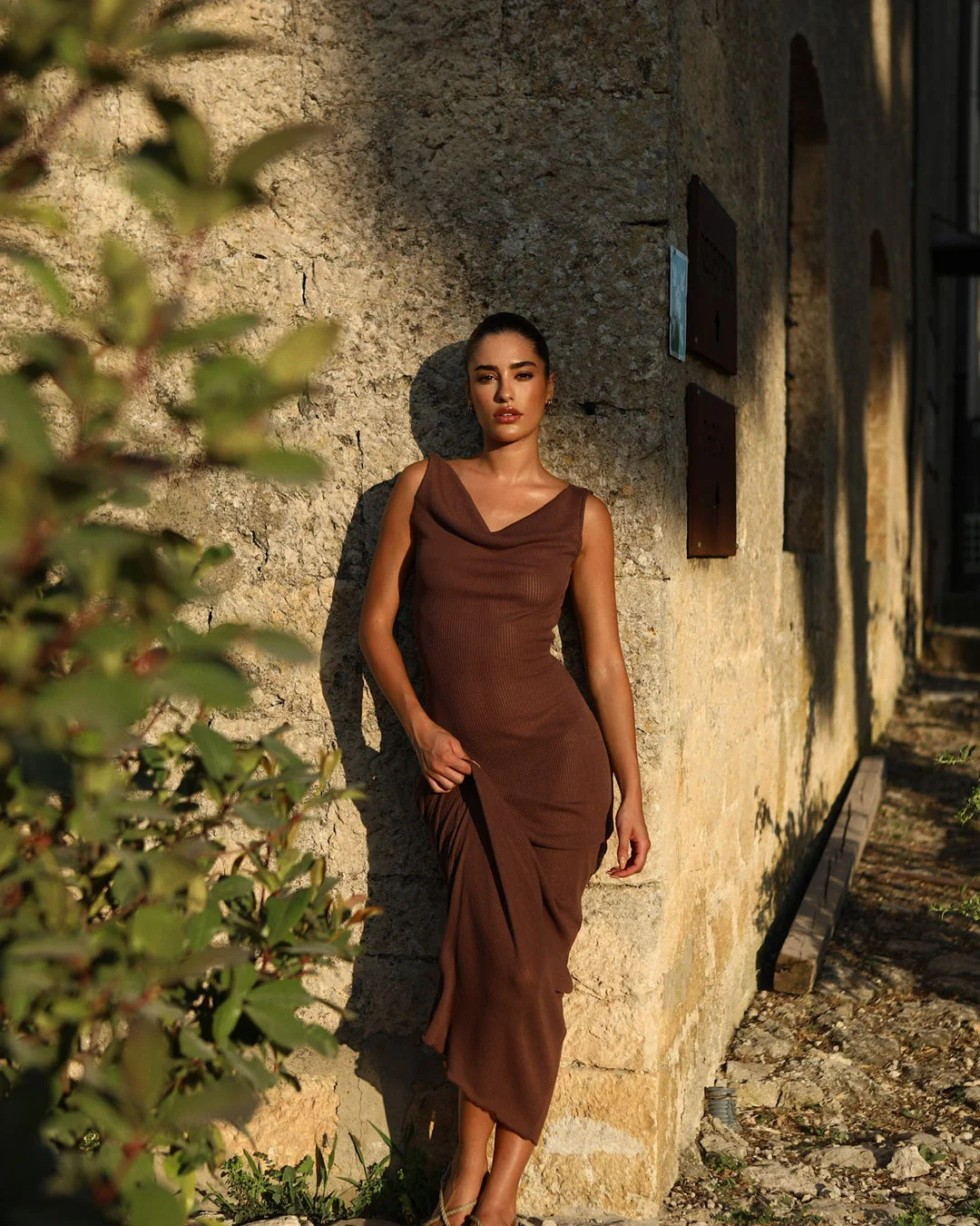 Kyra Maxi Dress - Bark - Image 8