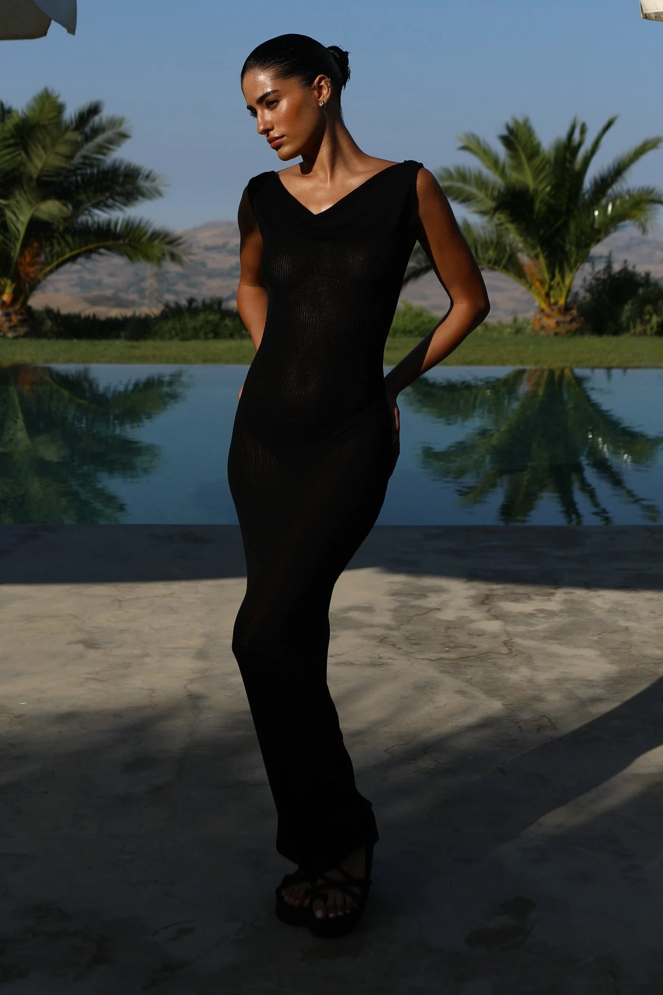 Kyra Maxi Dress - Black - Image 3