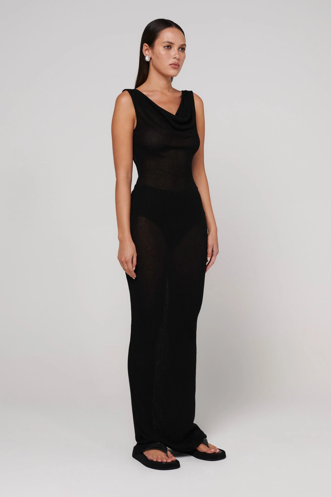 Kyra Maxi Dress - Black - Image 4
