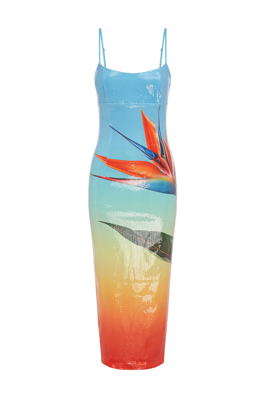 Kyra Midi Dress - Paradise Ombre - Image 7
