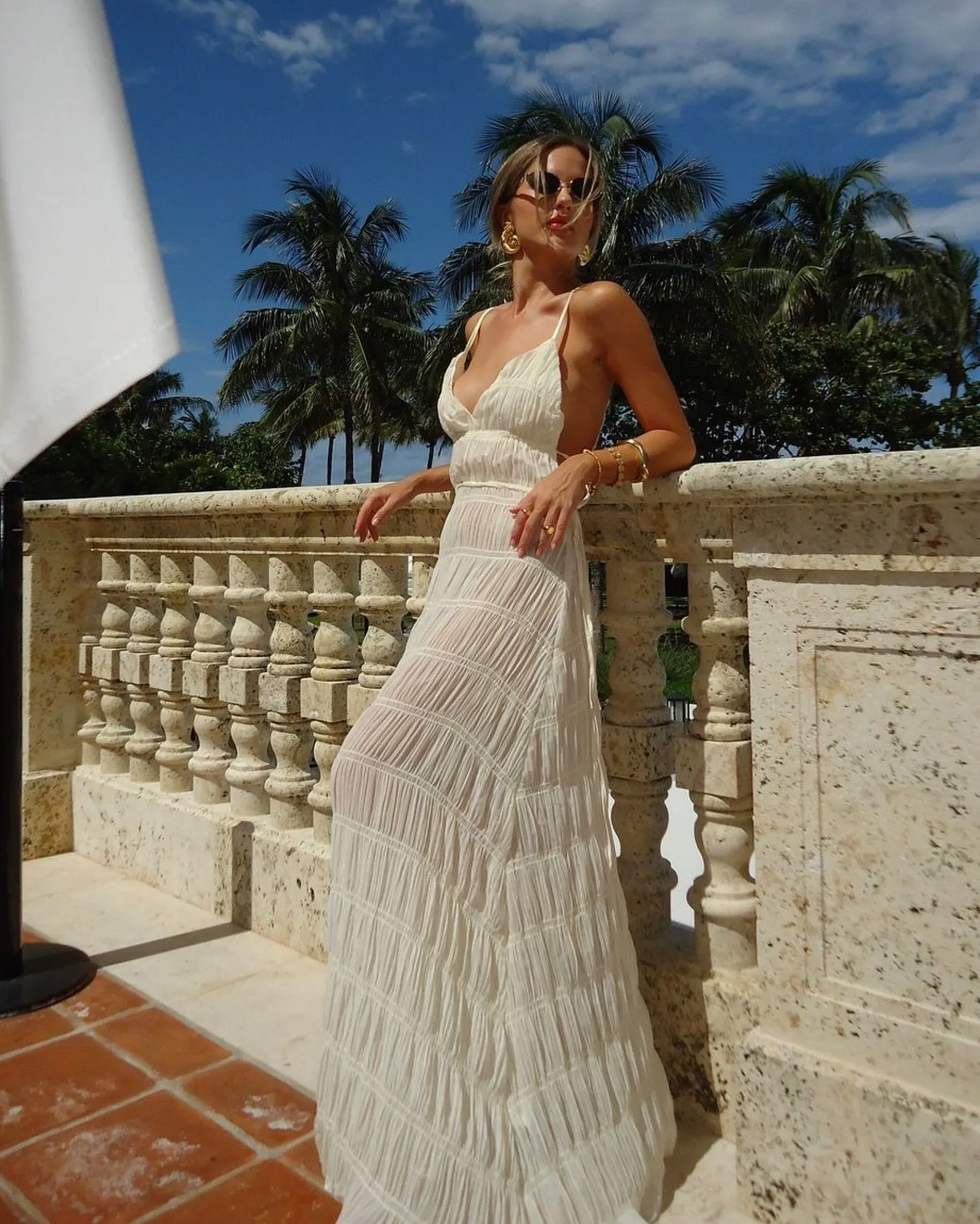 La Louisiane Maxi Dress - Shell - Image 2