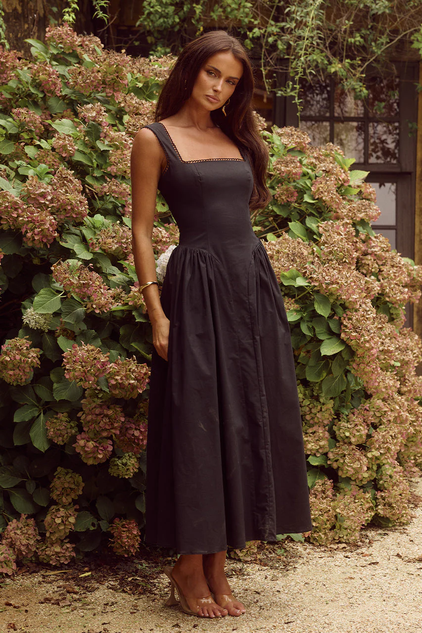 Lani Midi Dress - Black - Image 2