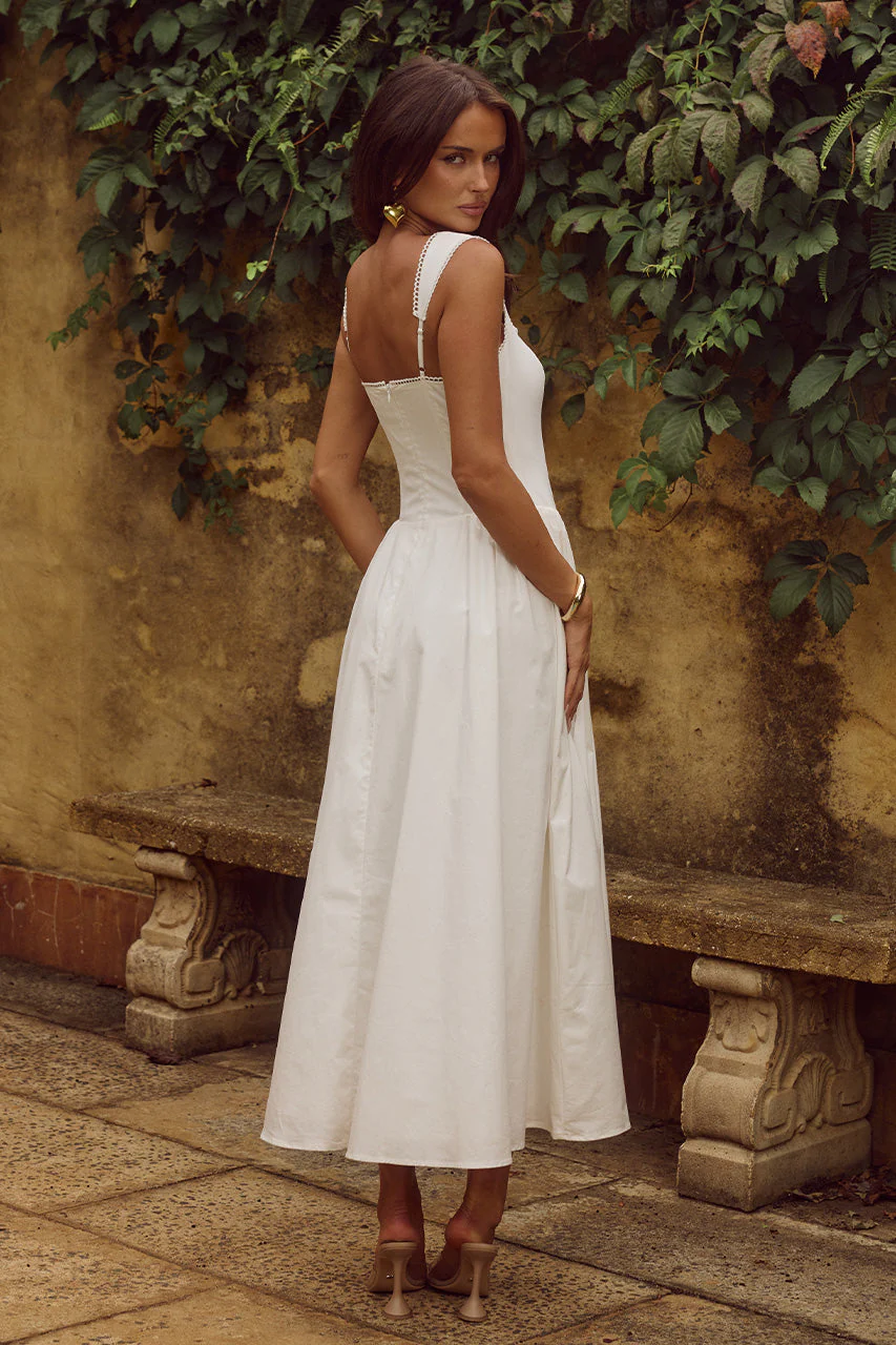 Lani Midi Dress - White - Image 2