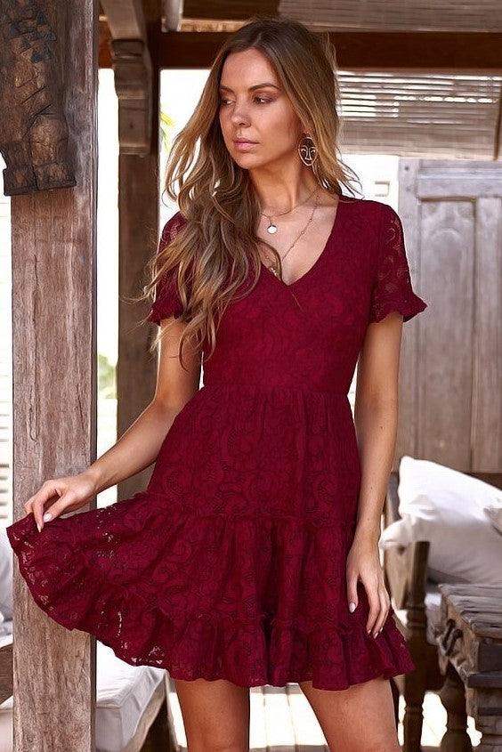 Laura Dress - Red - Image 2