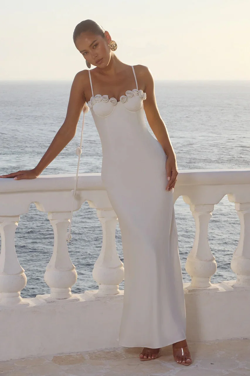 Lavena Maxi Dress - Pearl - Image 3
