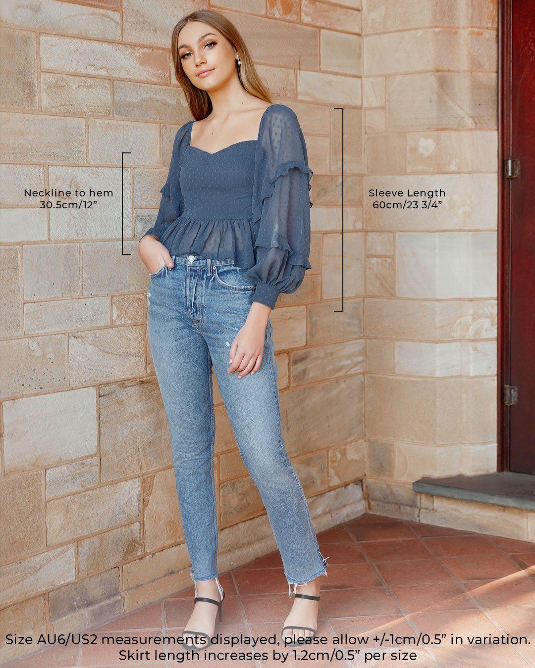 Lavina Top - Steel Blue - Image 5