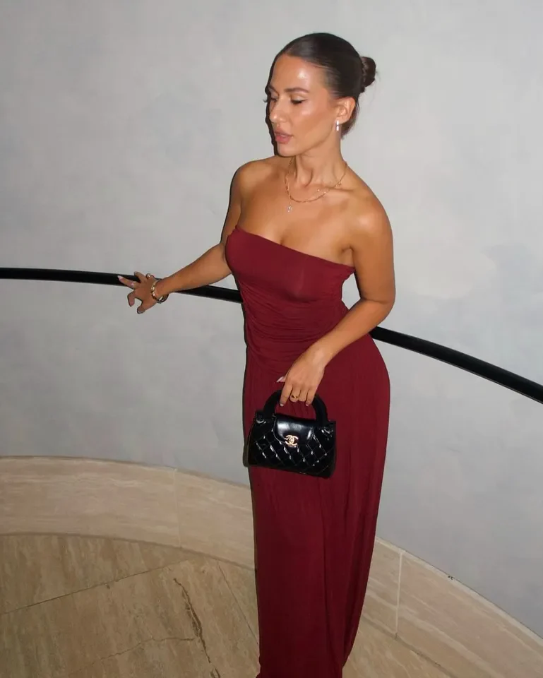 Leah Maxi Dress - Wine - Image 2