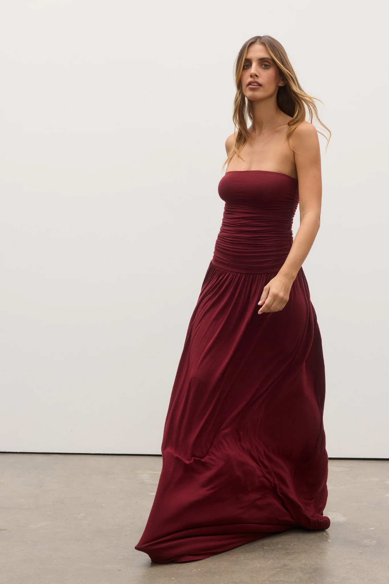 Leah Maxi Dress - Wine - Image 5
