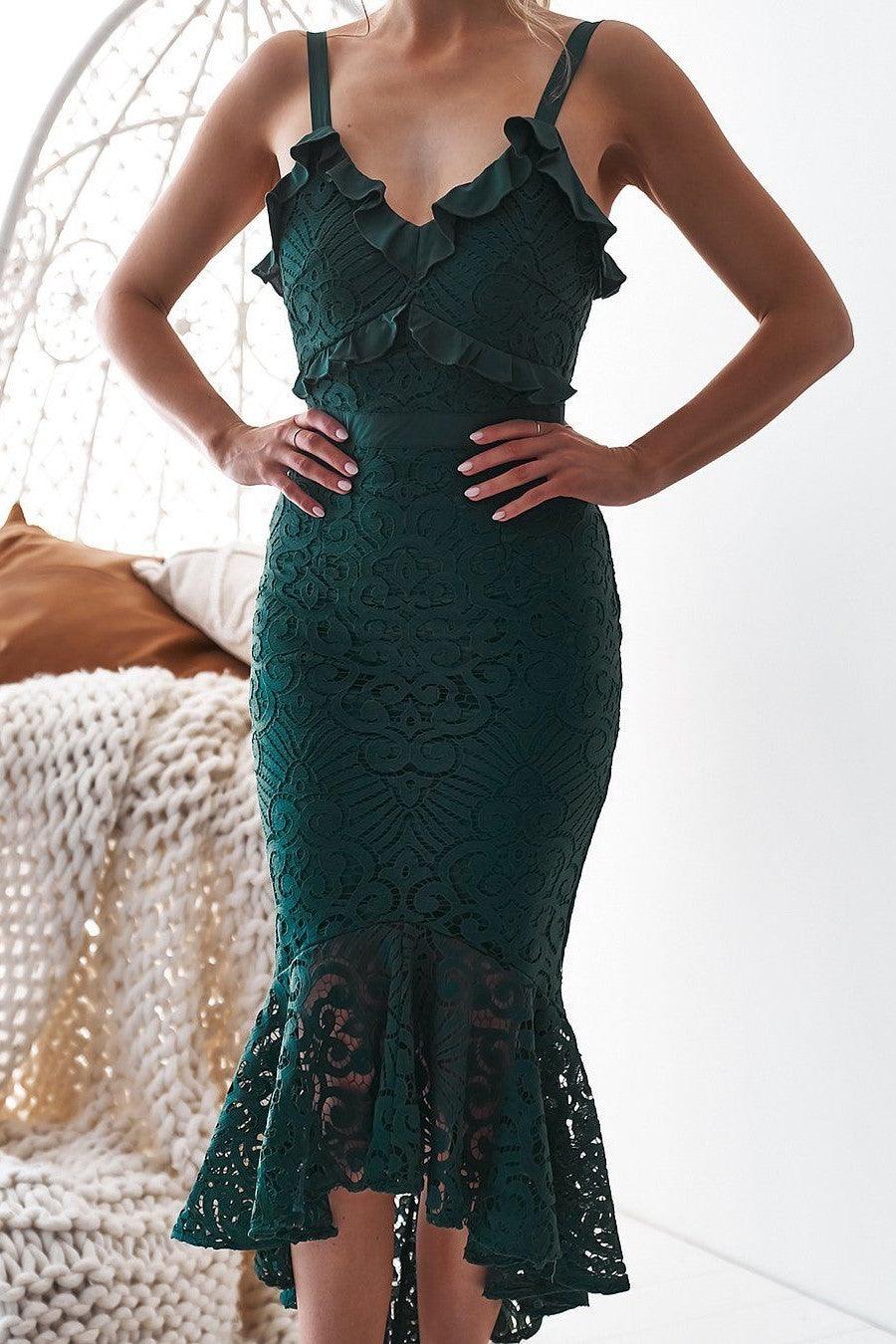 Leanne Dress - Emerald Green - Image 3