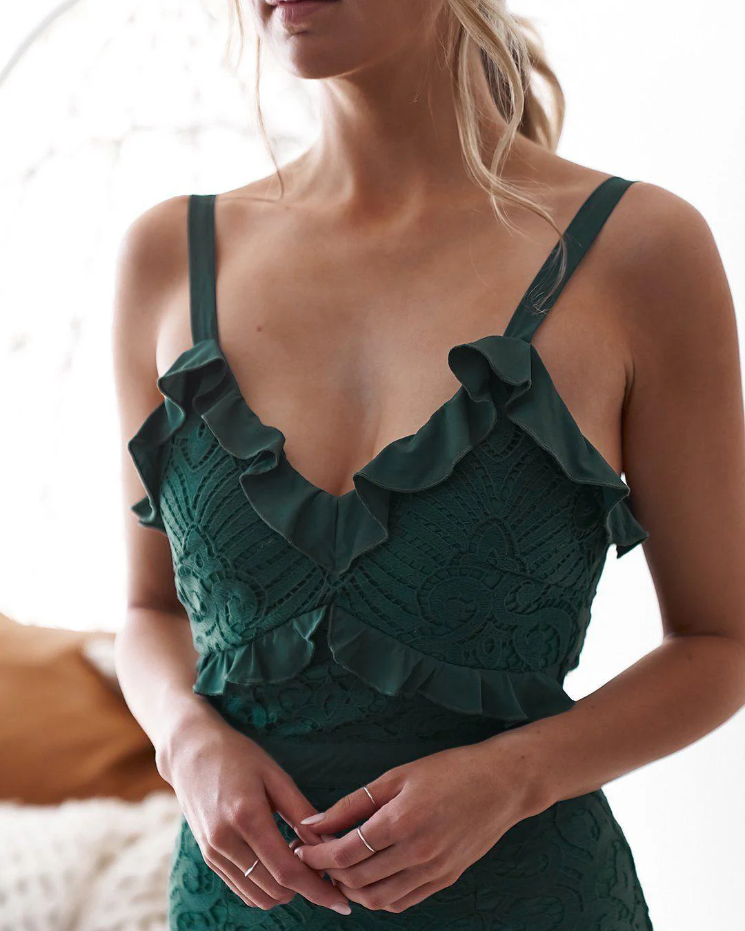 Leanne Dress - Emerald Green - Image 4