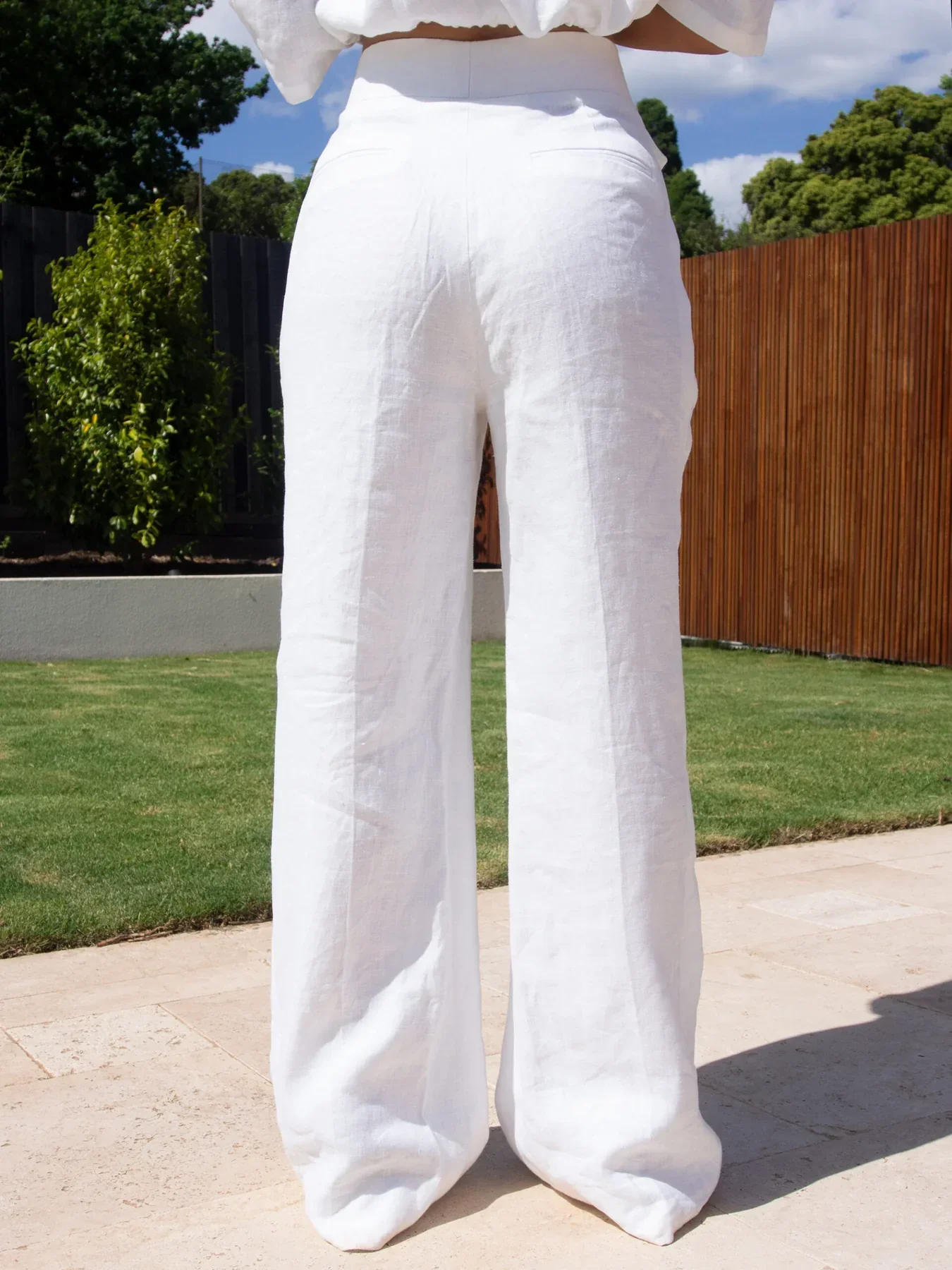 Leesa Linen Pant - Ivory - Image 5