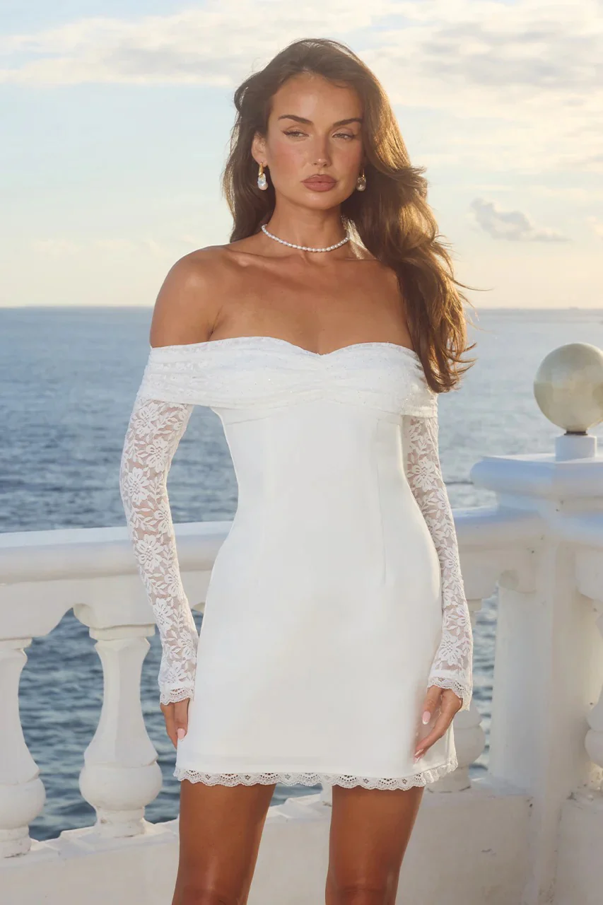 Leona Mini Dress - White
