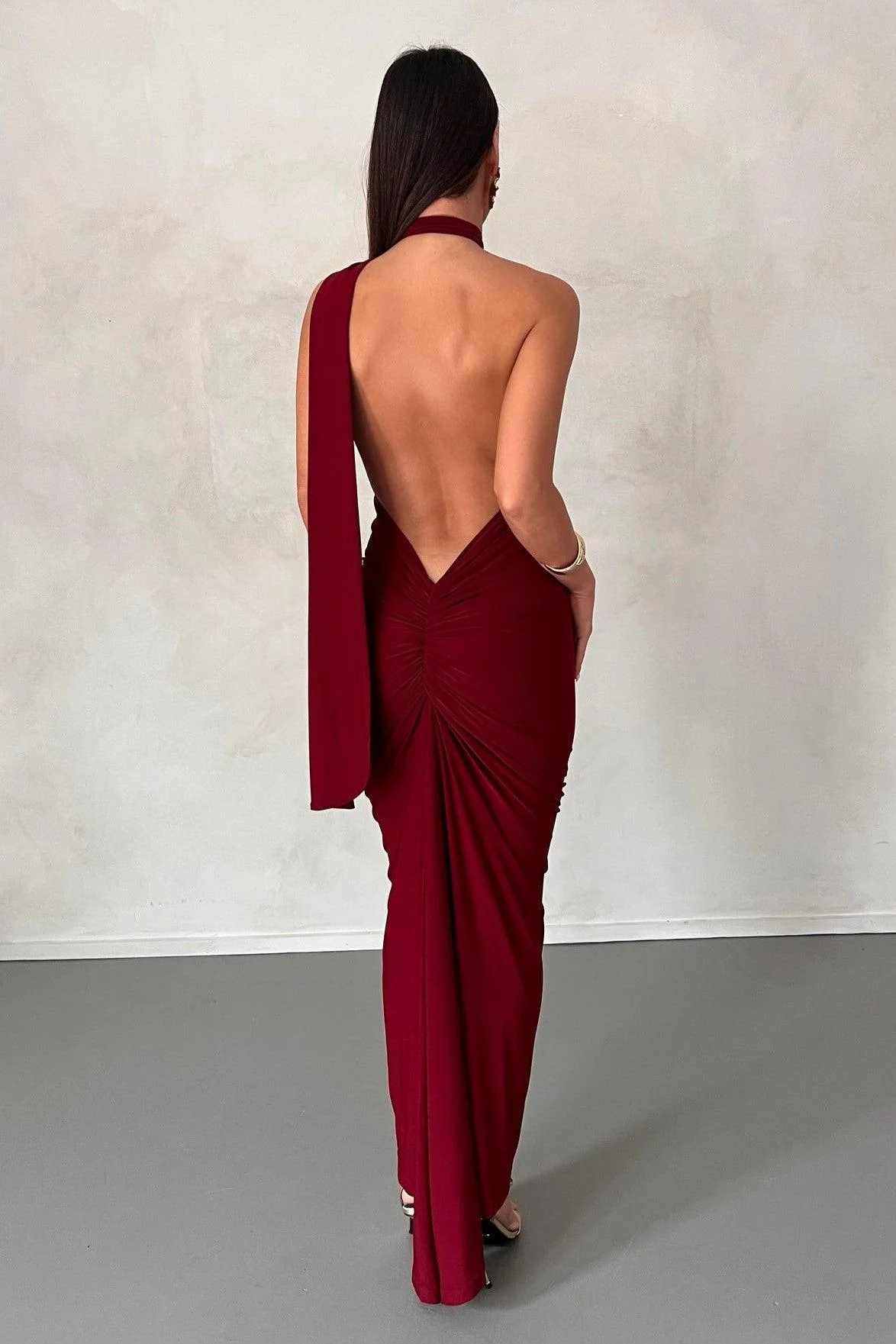 Leoni Dress - Wine - Image 2