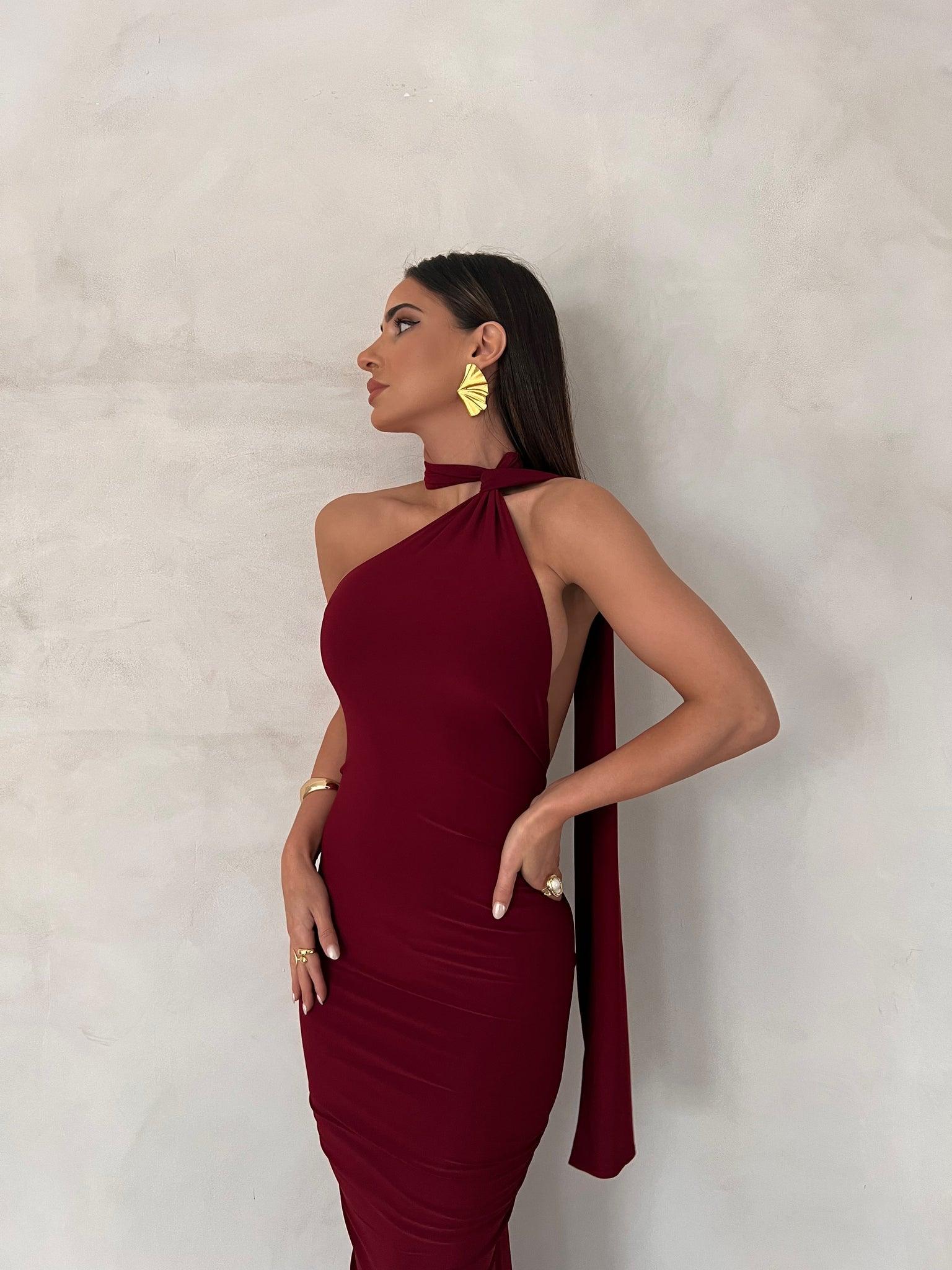 Leoni Dress - Wine - Image 5