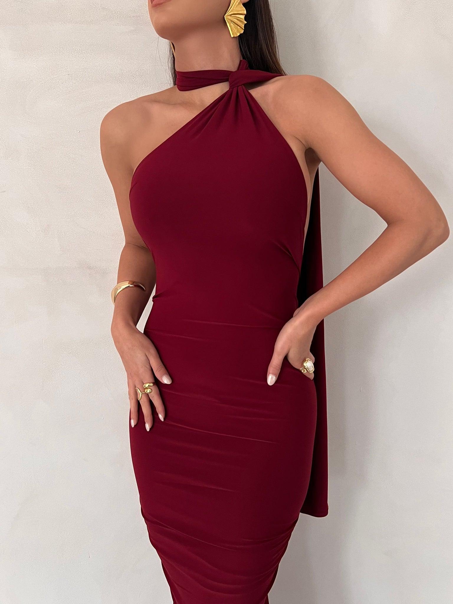 Leoni Dress - Wine - Image 6