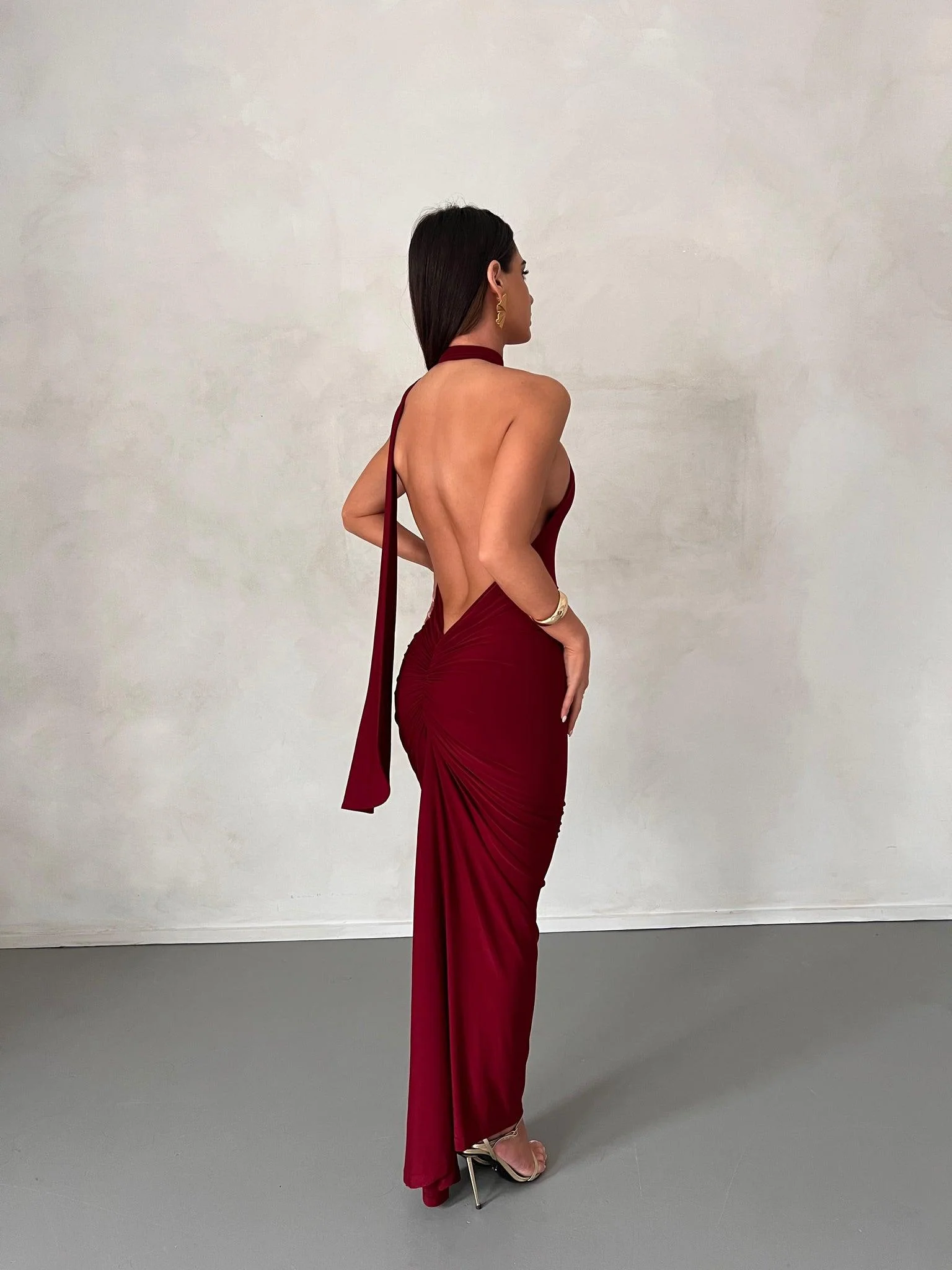 Leoni Dress - Wine - Image 8