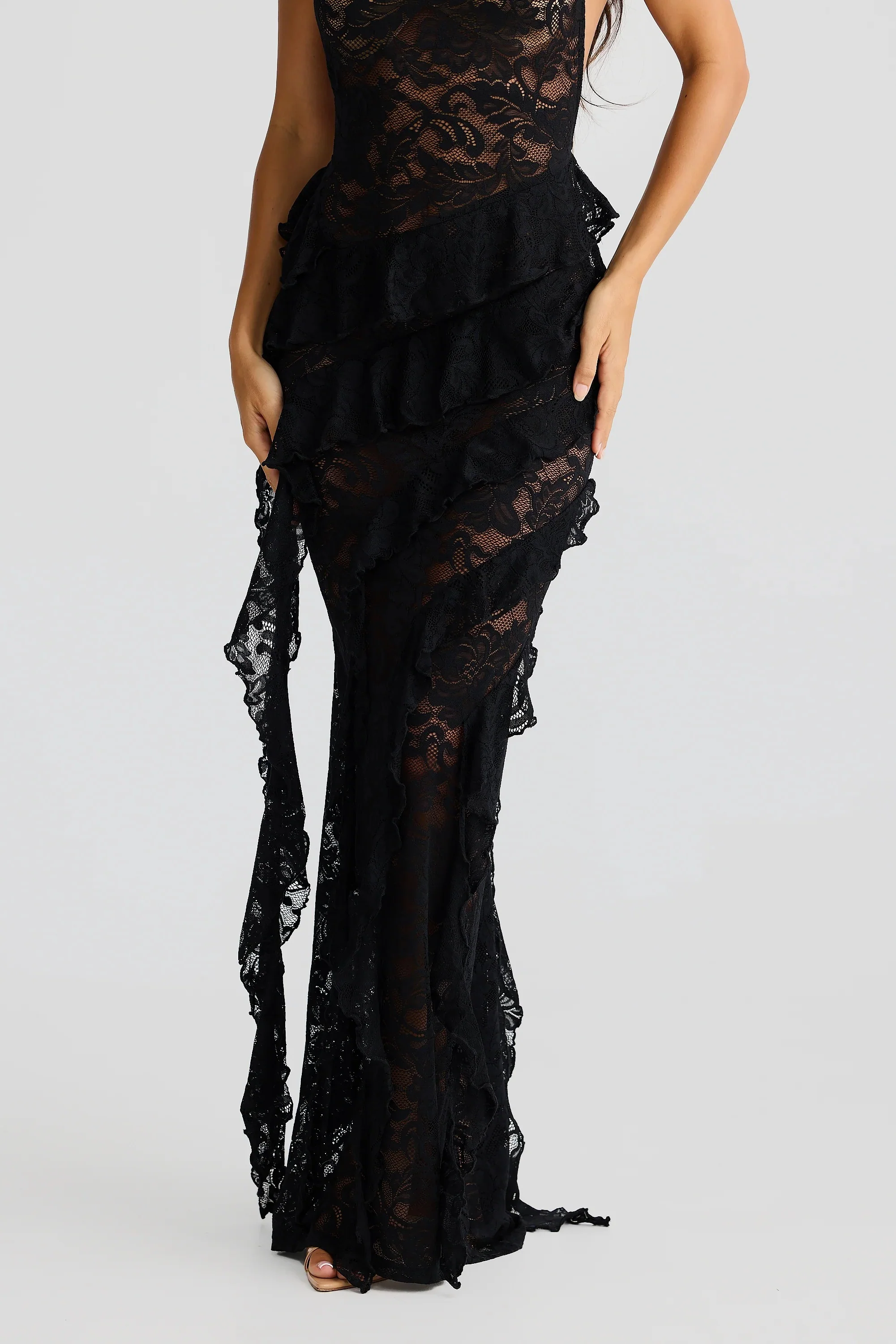 Leviah Dress - Black Lace - Image 5
