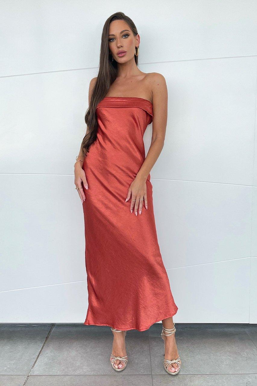 Leyla Slip Dress - Copper - Image 4