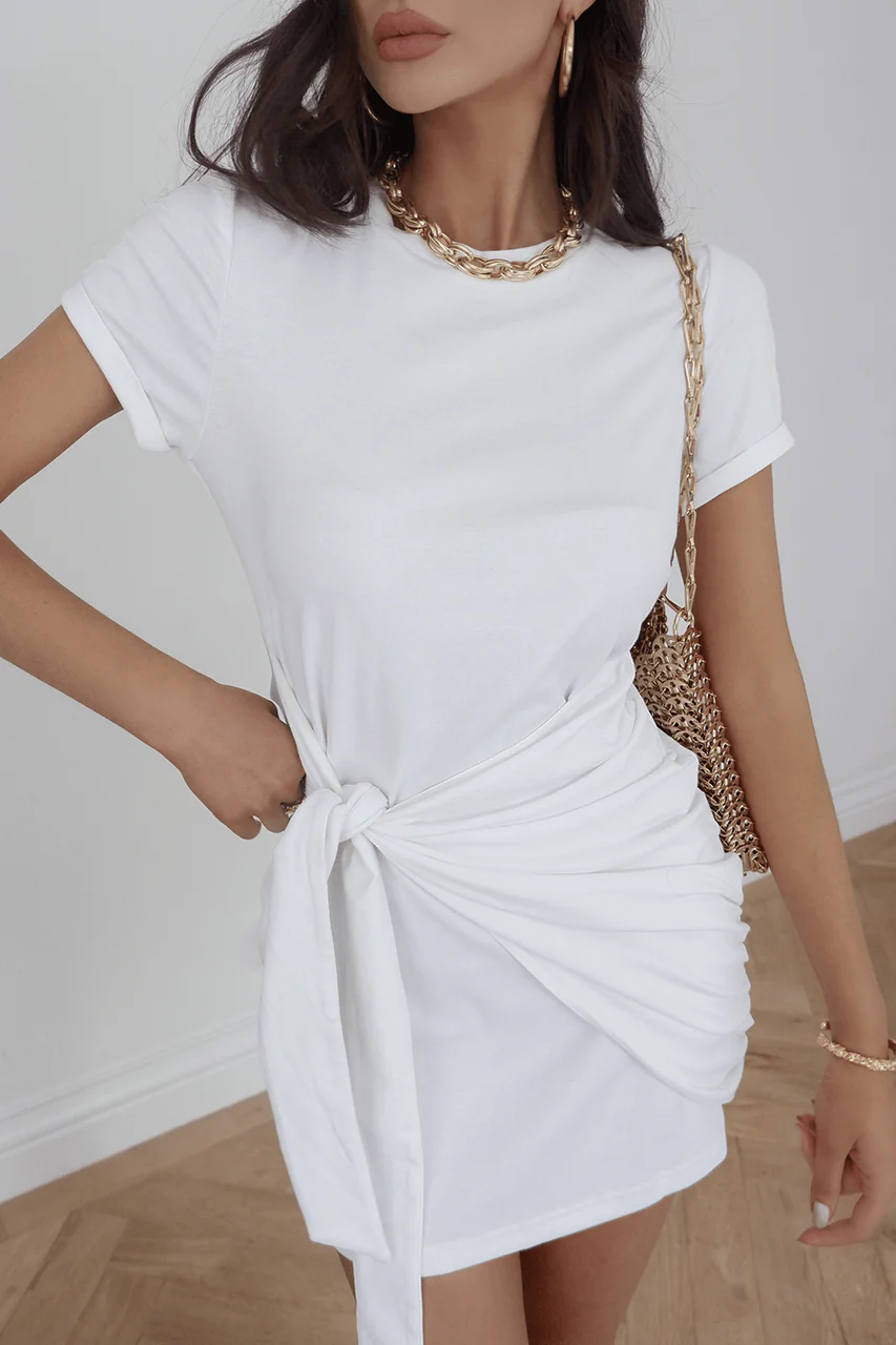 Lila Shirt Dress - White - Image 2