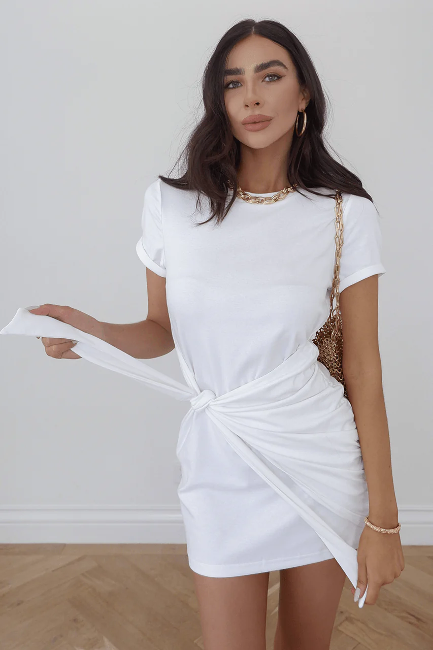 Lila Shirt Dress - White - Image 6