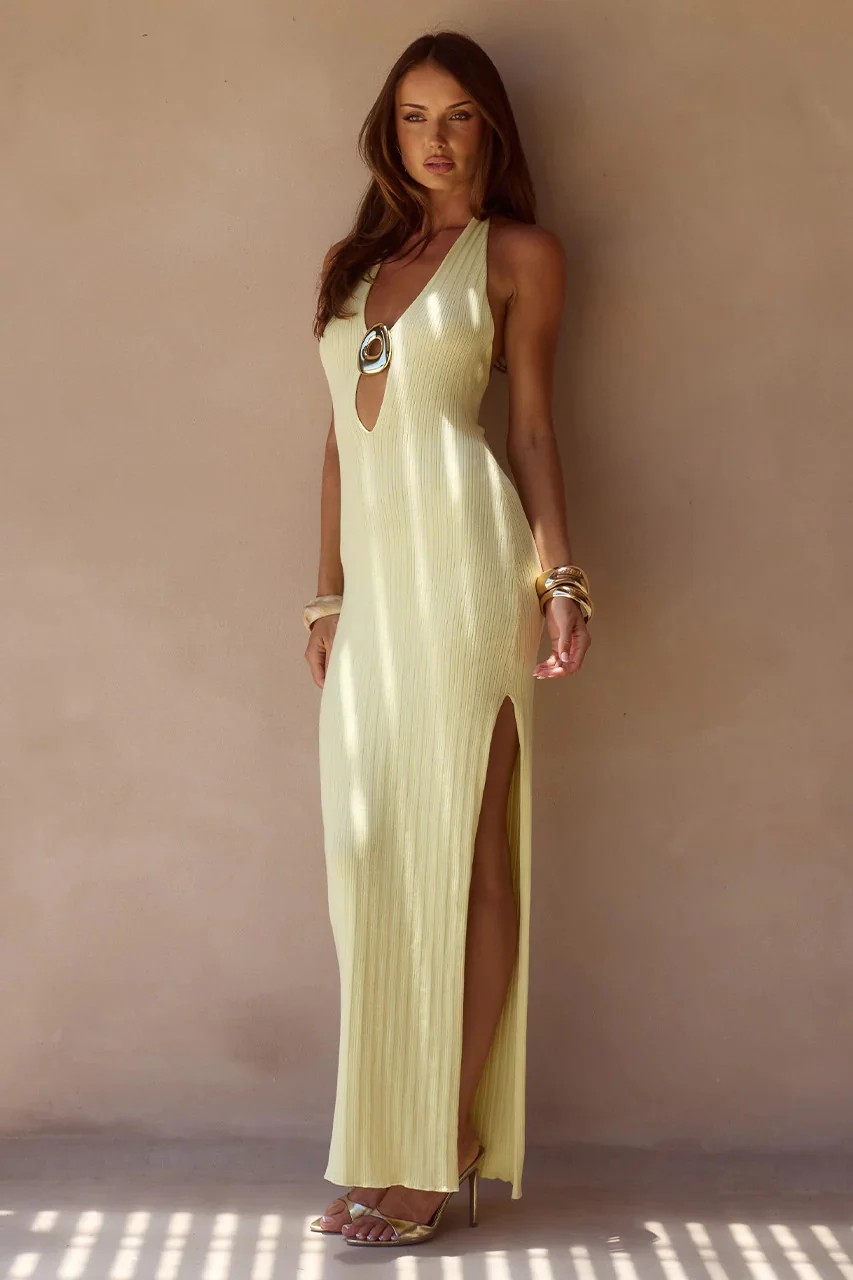 Lilabelle Maxi Dress - Lemon - Image 3
