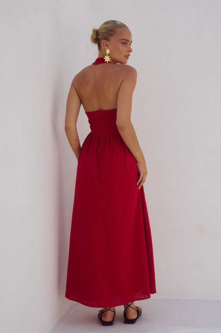 Locklea Midi Dress - Cherry - Image 2