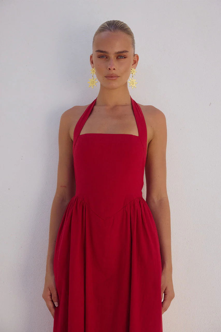 Locklea Midi Dress - Cherry - Image 3