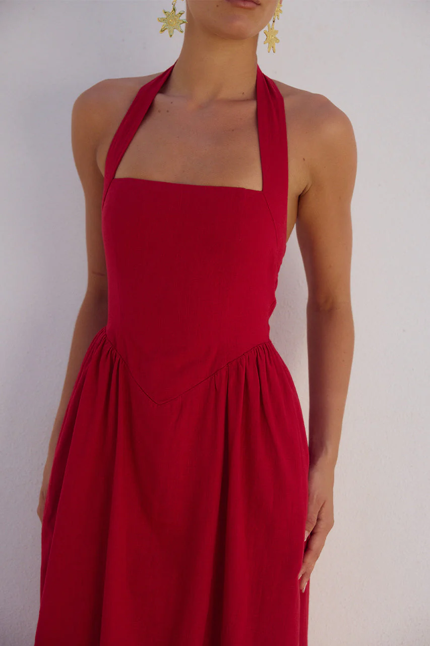 Locklea Midi Dress - Cherry - Image 4