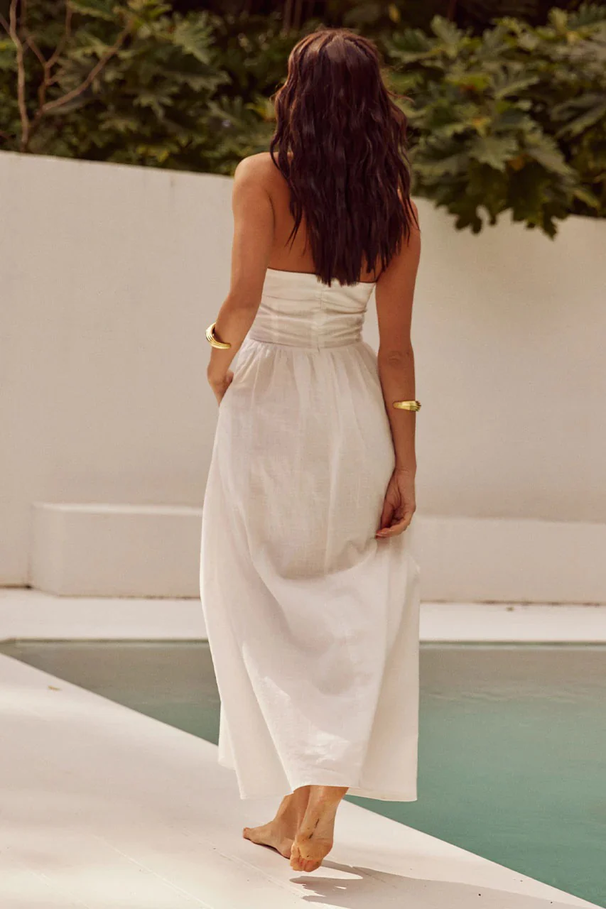 Locklea Midi Dress - White - Image 2