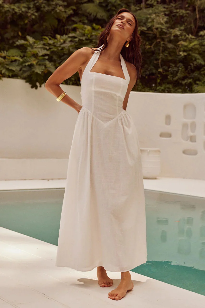 Locklea Midi Dress - White - Image 4