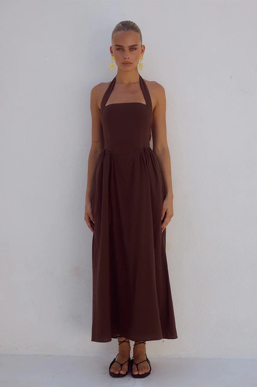 Locklea Midi Dress - Chocolate